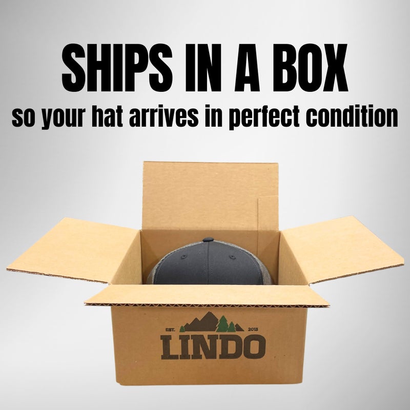 LINDO Trucker Hat [ Palm Tree - Black/Graphite ] - Image 4